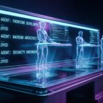 Interface de IDE com 147 agentes de IA especializados do projeto Agency Agents — agência completa de IA no seu editor por R$0