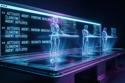 Interface de IDE com 147 agentes de IA especializados do projeto Agency Agents — agência completa de IA no seu editor por R$0