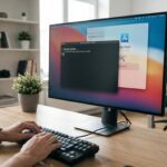 Desenvolvedor no terminal com apps nativos sendo controlados automaticamente pelo Claude Code Computer Use