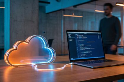 Infraestrutura AWS cloud conectada ao Claude Code terminal para enterprise software house